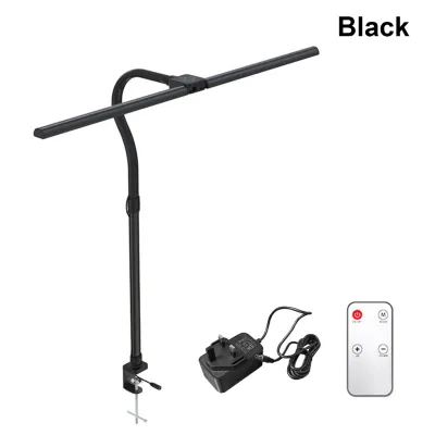 [✅SG Ready Stock] Desk Lamp Double Head LED Light Eyes Care Adjustable Clamp-on Desk Lamp For Study Gaming Work