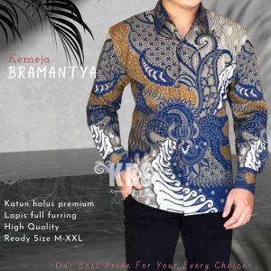 HEM BATIK PRIA | BAJU BATIK | KEMEJA BATIK LENGAN PANJANG | BATIK SOLO LAPIS FURING BAHAN HALUS