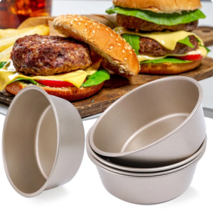 4 Inch Air Fryer Omelet Bowl Round Cake Mould Cheese Mould / Burger & Bread Non-Stick Baking Pan / BBQ Baking Accessories