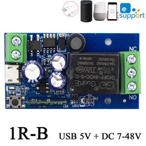 WenQia Ewelink WiFi Smart Switch DC 7V 12V 24V 48V USB 5V 1 Channel Wireless Relay Receiver ModuleTiming BreakerVoice Controlwork with Alexa