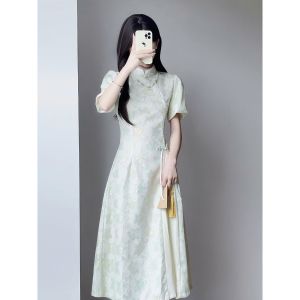 Cheongsam 2024 New Spring and Summer New Chinese Style Ao Dai Dress Improved Version Advanced Young Style Daily Wearable Women