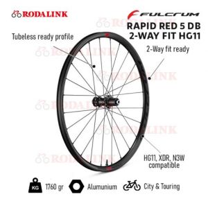 Fulcrum Rapid Red 5 DB 2-Way Fit HG11 Wheelset