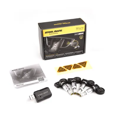 Steelmate Tire Pressure Monitor USB TPMS 4 Internal Sensors German Infineon Sensor Real-time Display for Android