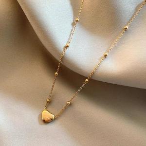 [ Bayar Ditempat ] Kalung Titanium Emas Asli Liontin Love / Kalung Titanium Korean Style Import / Kalung Titanium Asli Ori impoert / Kalung Titanium Cewek Model Baru