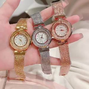 Cacaxi  Foreign Trade Alloy Chain Watch Light Luxury Waterproof Quartz Womens Watch