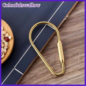 Colorfulswallow Đồng đơn giản Keychain với vít khóa d-hình dạng móc vòng chìa khóa Carabiner khóa Clip d-loại eo treo phụ kiện giữ chìa khóa