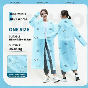 Waterproof Raincoat Printed Fabric Rain Coat Long Rain Wear ﻿ Women Raincoat Pakaian Hujan 雨衣