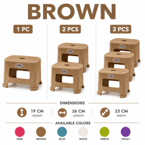 Multi Purpose Plastic Stool 100KG Capacity Durable Compact Step Stool