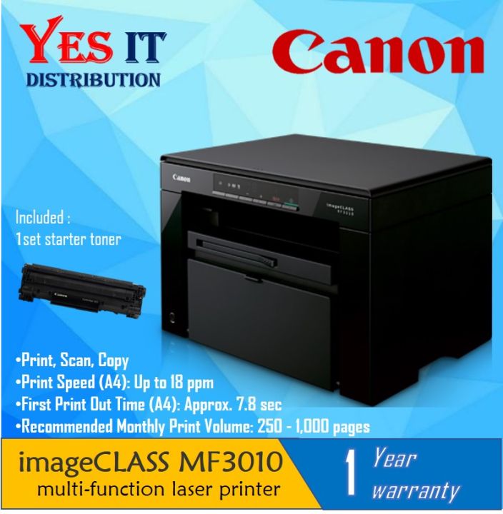 Canon image CLASS MF3010 AllInOne Monochrome Laser Printer Home