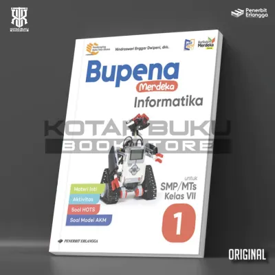 [ Erlangga ] Buku Bupena Merdeka Informatika Kelas 7 8 9 SMP/MTS Kurikulum Merdeka / Revisi