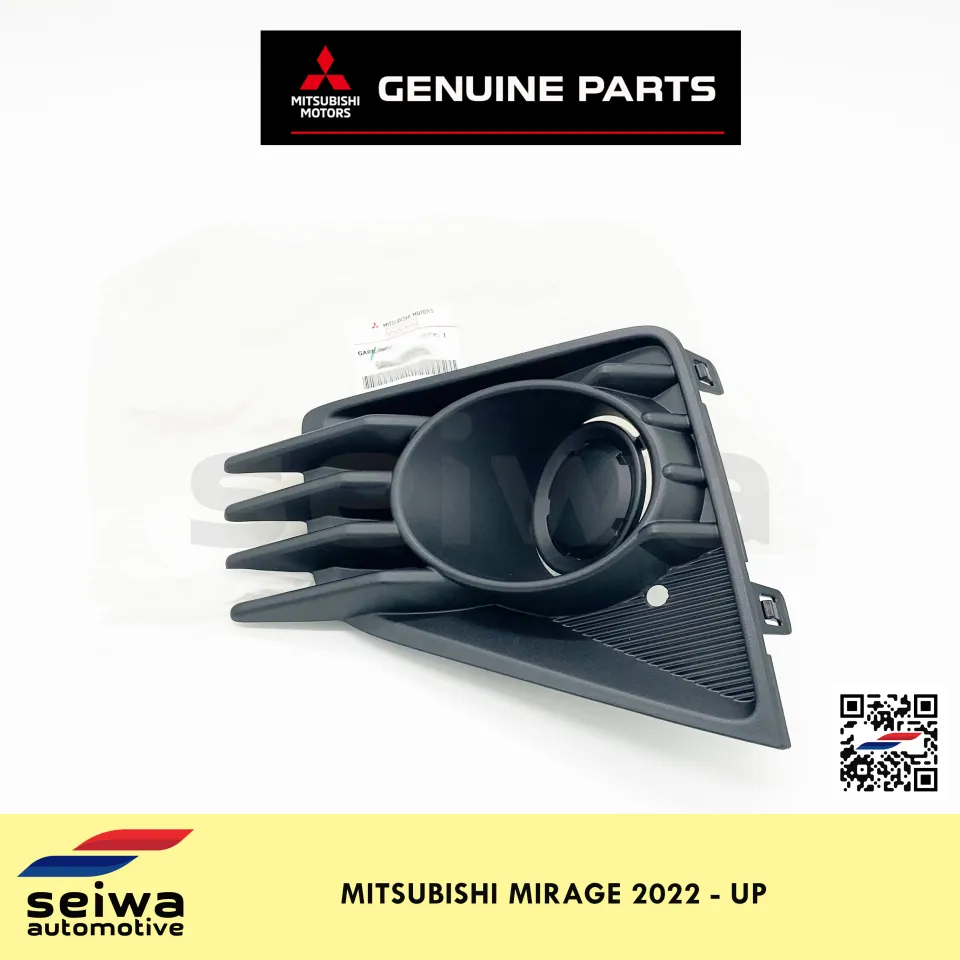 JX Left Side Fog Lamp Cover For 2021-2024 Mitsubishi Mirage – Black, Direct Replacement (Passenger Side)