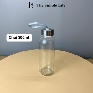 Combo 5 bình thủy tinh đựng nước chai thủy tinh đựng nước chai đựng nước ép detox 500ml và 300ml + in tem nhãn