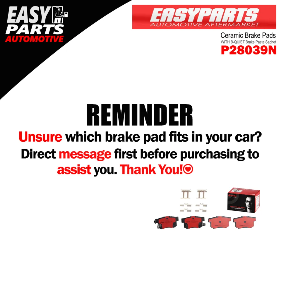 Brembo Brake Pads P28039N Honda Accord, Civic, CR-V Gen Rear