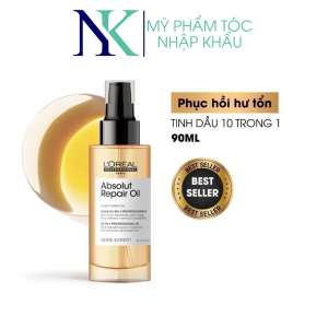 TINH DẦU 10 TRONG 1 LOREAL ABSOLUT REPAIR GOLD PHỤC HỒI TÓC TOÀN DIỆN 90ML