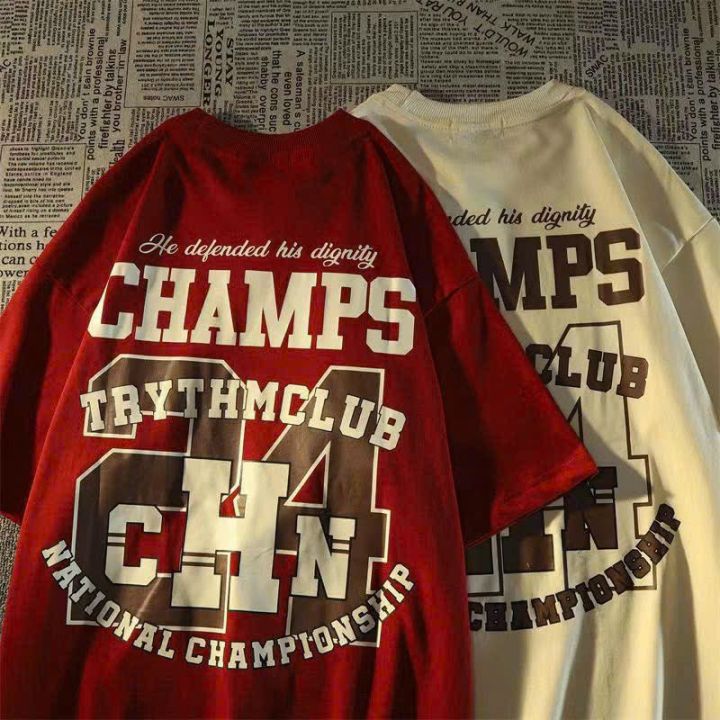 Áo Thun CHAMPS.CHN Nam Nữ Ulzzang Unisex Form Rộng Tay Lỡ trending xu ...