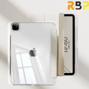 เคสสำหรับไอแพดพลิกสำหรับไอแพดอะคริลิคใส HD กันงอได้10.2 7th 8th iPad 10th Gen Air 4 Air 5 10.9นิ้ว Air 6 13inch 2024 iPad Pro 2/3/4/5 11นิ้ว Pro 4/5/6/7 12.9 2022 2021 2020ใหม่ป้องกันการตกสมาร์ทนอนหลับ/ปลุกด้วยปากกาสล็อตอุปกรณ์เสริม