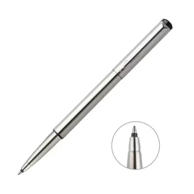Parker Sign Pen Stainless Silver Ballpen School and Office Supplies Black Ink Pen 1PC