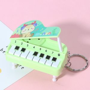 UTOPUS Phím có thể chơi được Móc khóa đàn piano mini Họa tiết hoạt hình Nhựa Đồ chơi móc khóa hình đàn piano Có thể gấp lại Móc khóa bàn phím Đồ chơi trẻ em