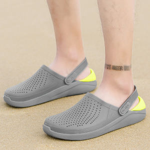 QXshop ยอดฮิต🌟รองเท้าหัวโตมีรูระบายเล็กมีสายรัดส้น รองเท้าแฟชั่นแบบสวมขอบขาวส้นมี 4 สี รองเท้าแตะพื้นนุ่มเบาพื้นหนาเสริมส้น👍