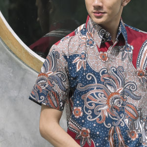 Jayabaya Batik Magani Kemeja Batik Pria Lengan Pendek