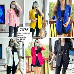A&B Blazer Stripe Scuba Premium Import 7949-85 Realpic Salur LD 102-110 PJ 65 Korean Style