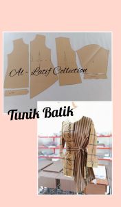 pola instan / pola jiplak TUNIK BATIK