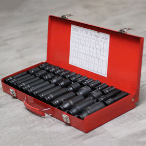 ชุดลูกบล็อกดํา บล็อคชุด บ๊อกชุด บล็อกชุดสีดํา ลูกบล็อค 4 หุน บล็อกดํา ชุดบล็อกลม1/2 4หุน 1/2 research 35 ชิ้น