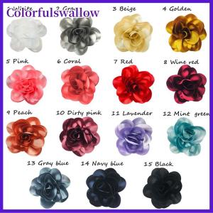 Colorfulswallow 15Cm Thời Trang Hoa Lớn Trâm Clip Satin Vải Hoa Pháp Trâm Handmade Phù Hợp Với Áo Len Áo Trang Trí Nội Thất Pins Trâm Cài