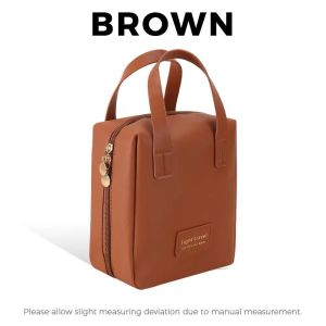 Premium PU Cosmetic Bag Toiletries Bag Makeup Organizer Travel Essentials Storage Zipper Closure Beg Kosmetik Berkualiti