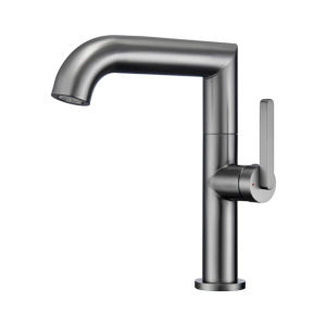 LDIES New Grey Basin Faucet Hot and Cold Bathroom Single Lever Brass Sink Mixer Decked Roation Sink Mixer B8T5H