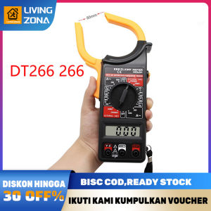 【*cod + Pengiriman Cepat】Tang Ampere Digital Clamp Multimeter - DT266 Digital Clamp Meter / Alat Pengukur Kabel Tegangan Listrik AC DC / Alat Uji Arus Listrik DT830G/DT830B/DT-9205A/DT266