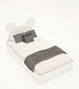 FREESHIP HCM - Giường Gỗ Ngăn Kéo Giường Ngủ Tai Gấu Cho Bé Tatana MDF050 - thiết kế theo yêu cầu