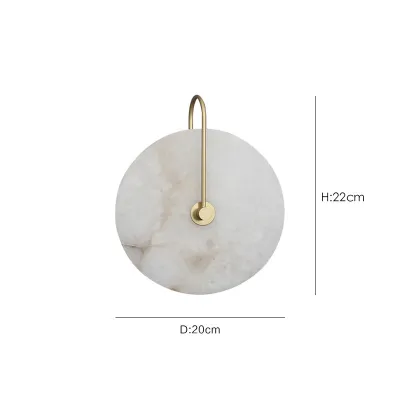 Nordic postmodern minimalist marble wall lamp creative round dining room living room bedroom bedside study marble wall lamp