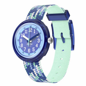 Flik Flak Braid in Blue (FPNP169) Blue RECYCLED PET Kids Watch
