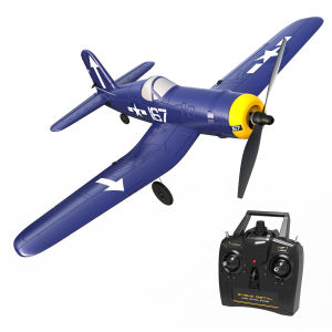 VOLANTEXRC RC Plane 2.4Ghz 4CH 6-Axis F4U Corsair 400mm Wingspan Fixed Wing Remote Control Aircraft Warbird RC Airplane Easy to Control One Key Aerobatic for Beginner 761-8 RTF
