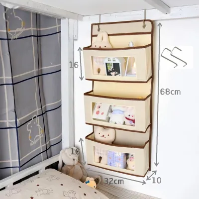 FRKAKALE Túi Treo Đầu Giường 3 Tầng Cao Cấp Kệ Vải Treo Tường Đựng Mỹ Phẩm Sách Vở Tiết Kiệm Diện Tích Đa Năng Tặng Móc Treo Không Khoan Tường Giỏ Vải Đựng Đồ Cá Nhân Trang Trí Phòng Ngủ Ký Túc Xá Sinh Viên Đồ Gia Dụng Thông Minh Bền Đẹp Sạch Sẽ Mới Nhất