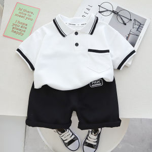 0-5 years old boy clothing suits summer short sleeved Polo shirt childrens suits childrens cotton T-shirt and shorts two-piece set