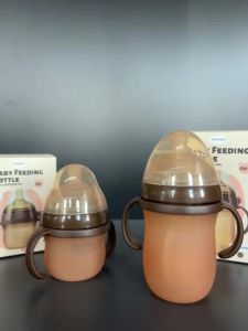 YAHABABY Baby Bottle 150ml 240ml Silicone Feeding Bottle Anti Colic Wide Neck Milk Bottle