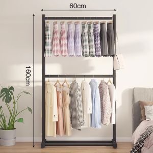 Hanging clothes rack Drying Rack Organizer Clothes Storage Rack Teleskopik Boleh Alih Rak Pengeringan Rak Pengeringan Mulig Rack Rak Baju Murah