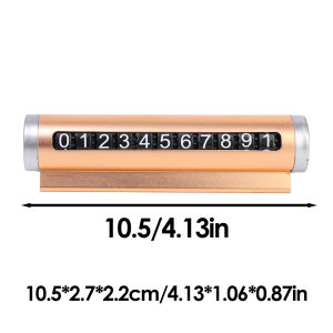 Car Parking Telephone Number Plate Parking Card Pendant Auto Aluminum Alloy Roller Adjustment Temporary Parking Assistance Tool