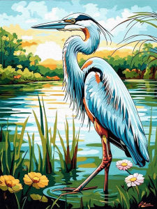 ORFON / Paint By Numbers With Frame / Flamingo Koi / Digital Oil Painting / coloring pictures / DIY Painting / Canvas Painting / Number Painting / Acrylic paint /Wall Decoration