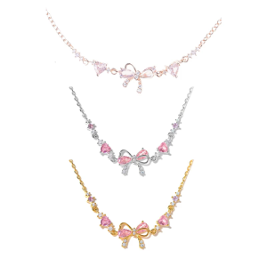 Elegant Zirconia Heart and Bowknot Bracelet Adjustable Handchain for Women Trendy Wrist Chain Fashion Jewelry Gift