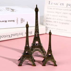 YAFEN Retro Paris Eiffel Tower Model Home Desk Bronze Metal Statue Figurine Decor