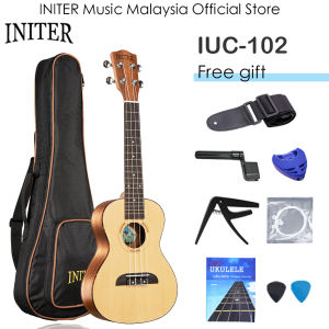 【Local Shipment】INITER IUC-102 concert tenor Ukulele High quality spruce Ukelele with FREE Accessory