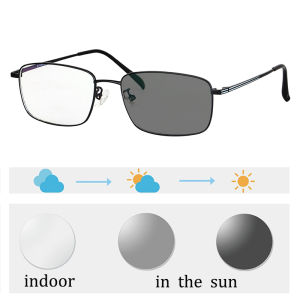 SHINU Multifocal Progressive Reading Glasses Men titanium eyeglasses frame photochromic prescription glasses change grey in sun light