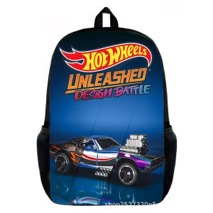 3D Printed Hot Wheels Backpack Racing Style Large Capacity Multiple Compartments schoolbag Gifts for fans