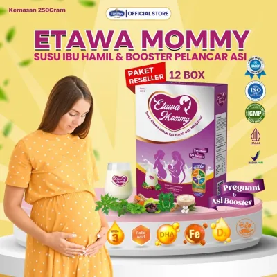 Etawamommy Susu Ibu hamil untuk Janin sehat – kaya DHA & Asam folat paket 12 Box