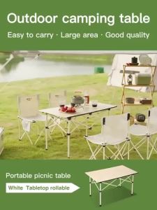 Portable Folding Camping Table & Chairs Set Heavy Duty 200kg Portable Folding Outdoor BBQ Picnic Set