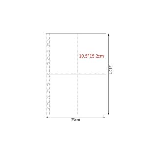 JUNOTERNEY Multiple Pockets A4 Kpop Photocard Binder Transparent DIY Card Stamp Die Jewelry Storage Card Sleeve PP Photo Album Sleeves