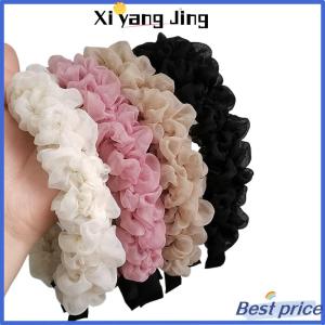 XYJ Flash Sale Home Lưới sợi xếp li Headband headpiece phụ nữ Organza Headband màu tinh khiết xếp li mặt rửa mũ nón linh hoạt Phụ kiện tóc
